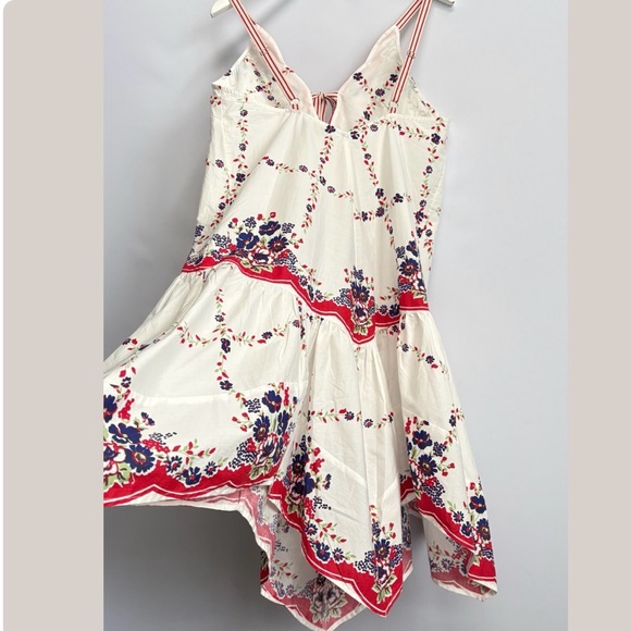 NWT Anthropologie Celandine Plunge-Neck Drop-Waist Floral Cotton Midi Dress, S - Picture 8 of 13